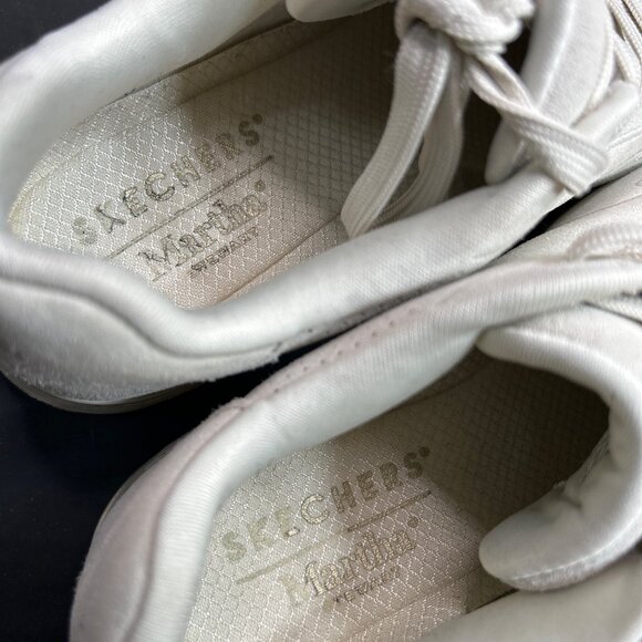 Martha Stewart X Skechers Womens Off White Retro Sneakers Size 8 - Picture 10 of 10